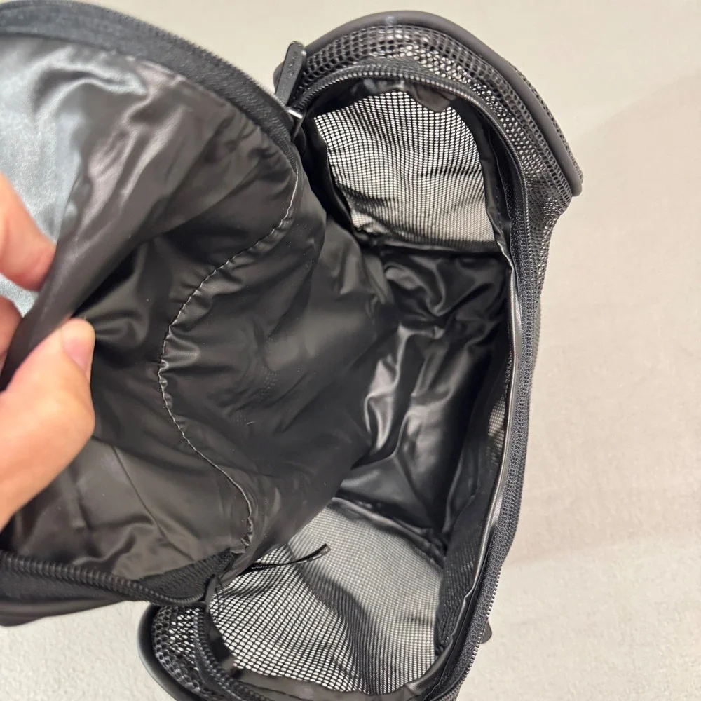 Guess Backpack Womens Medium Black Mesh Sporty Streetwear Utility Bag